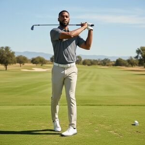 FootJoy Mens XXL Grey Striped ProDry Golf Polo Waterchase Golf Club‎ logo 27419